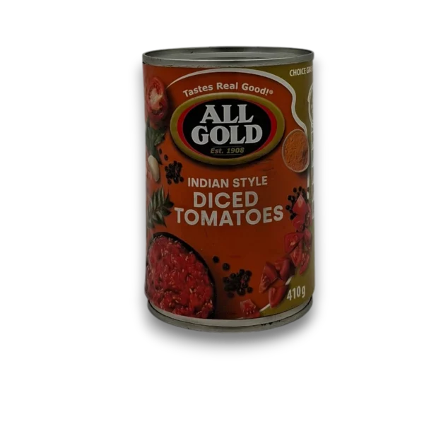 All Gold Indian Style Diced Tomatoes - Looters Grocery Durban